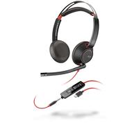 Poly Blackwire 5220 Casque Avec fil Arceau Appels/Musique USB Type-C Noir, Rouge