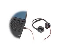 Poly Blackwire 7225 - Micro-casque - sur-oreille - filaire - Suppresseur de bruit actif - USB - noir - Certifié pour Microsoft Teams