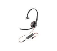 Poly Blackwire C3215 - 3200 Series - micro-casque - sur-oreille - filaire - jack 3,5mm, USB-C