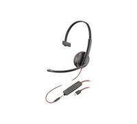 Poly Blackwire C3215 - Blackwire 3200 Series - micro-casque - sur-oreille - filaire - USB-C, jack 3,5mm - noir - Certifié Skype, certifié Cisco