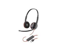 POLY Blackwire C3220 Casque Avec fil Arceau Appels/Musique USB Type-A Noir, Rouge - Neuf