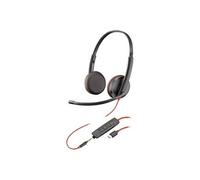 Plantronics Casque filaire Blackwire 3225 – USB-C, stéréo, micro perche, sur-oreille, noir
