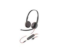 Poly Blackwire C3225 - Blackwire 3200 Series - micro-casque - sur-oreille - filaire - USB-C, jack 3,5mm - noir - Certifié Skype, certifié Cisco
