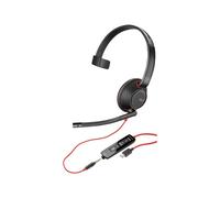Poly Blackwire C5210 - Blackwire 5200 series - micro-casque - sur-oreille - filaire - USB-C, jack 3,5mm - noir - Certifié pour Microsoft Teams, Certifié pour Skype for Business, certifié Cisco...