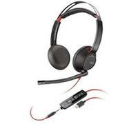 Poly Blackwire C5220 - Blackwire 5200 series - micro-casque - sur-oreille - filaire - USB-C, jack 3,5mm - noir - Certifié pour Microsoft Teams, Certifié pour Skype for Business, certifié Cisco Jabber,