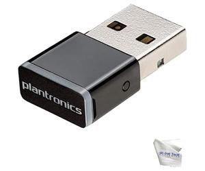 Poly BT600 Dongle adaptateur Bluetooth USB-A -211250-01 - GTW Bundle avec chiffon en microfibre - Compatible avec PC/Mac