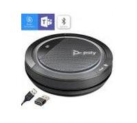 Poly Haut-parleur de conférence portable Calisto 5300-M avec port USB A et clé Bluetooth BT600, audio duplex intégral, annonce vocale, Microsoft Teams, noir