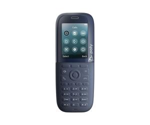 POLY Combiné DECT sans Fil Rove 30 Noir - Écran TFT 2.4" (240x320) - Portée DECT - Autonomie 18h/300h - Protection Anti-goutte - Identification Appelant