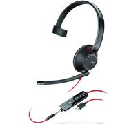POLY Cuffie Blackwire 5210 monoaurali USB-C + spinotto da 3,5 mm + adattatore USB-C/A (sfuse)