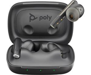 POLY Écouteurs noir charbon Voyager Free 60 UC +adaptateur USB-C BT700 + étui de charge de base