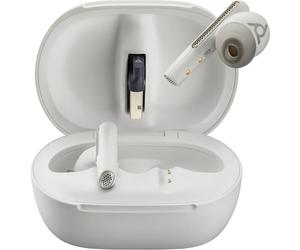 POLY Écouteurs sable blanc Voyager Free 60 + UC M + adaptateur USB-C BT700 + étui de charge avec écran tactile