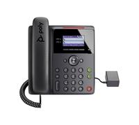 POLY Edge B10 Téléphone IP 2 Lignes LCD Noir, Combiné Filaire, PoE Non, Codecs G.711/G.722/OPUS, 2xRJ45, QoS, Sécurité SRTP/TLS, Montage Mural