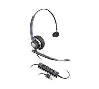 POLY EncorePro 715 USB-A Monaural TAA - Micro-casque filaire monophonique supra-aural avec microphone boom, commande de volume intégrée - Noir (Référence 783N5AA)