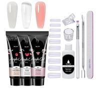 Poly Extension Gel - Kit d'ongles - Fournitures de soins personnels | Ensemble de gels d'extension pour spa, mariage, vacances, fête d'été, maison, voyage, manucure quotidienne, salon professionnel