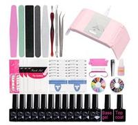 Poly Gel Lasting False Nails Poussoir de brosse ongles double extrémité liquide - Rose Rose G