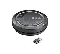 Poly Haut-parleur de conférence portable Calisto 5300-M avec port USB A et clé Bluetooth BT600, audio duplex intégral, annonce vocale, Microsoft Teams, noir