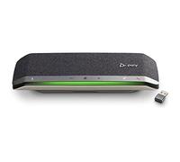 Poly - Haut-parleur intelligent Poly Sync 40+ Bluetooth (Plantronics) - Espaces de travail flexibles -Connexion à un PC/Mac via Dongle inclus et via Bluetooth pour les smartphones, Zoom (certifié)