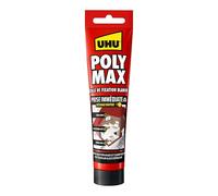 UHU Polymax prise immédiate- Mastic/colle de fixation MSP pour coller, assembler et jointer, toutes surfaces, ultra solide, sans solvants, blanc, tube 165 g