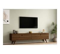Concept Usine Meuble TV Poly 160 cm - 2 placards - Noyer