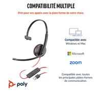 Poly Micro-casque Blackwire 3210 monaural USB-C