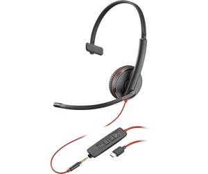 Poly Micro-casque monaural Blackwire C3215 + étui de transport (lot)