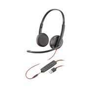 POLY Micro-casque Stéréo Blackwire 3225 USB-A, Binaural Supra-aural, Microphone Boom Omnidirectionnel, SoundGuard DIGITAL, Câble 2.27m, Windows/macOS