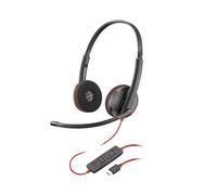 POLY Micro-casque Stéréo Blackwire C3220 USB-C Noir, Arceau Supra-aural, Microphone Boom Omnidirectionnel 100-10000Hz, SoundGuard DIGITAL, Windows/macOS