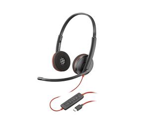 POLY Micro-casque Stéréo Blackwire C3220 USB-C Noir, Arceau Supra-aural, Microphone Boom Omnidirectionnel 100-10000Hz, SoundGuard DIGITAL, Windows/macOS
