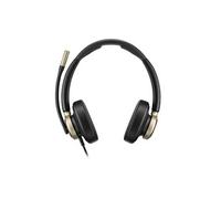 Poly Mission 825 - Mission 800 Series - micro-casque - sur-oreille - filaire - Suppresseur de bruit actif - USB-A, USB-C - noir - Certifié pour