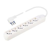 Poly Piscine pp0537 x l Elix Barre multiprise avec 6 Prises Pluri, Standard 1,5 m de câble et Interrupteur Blanc