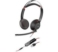 Casque filaire Plantronics Blackwire C5220 - 2 écouteurs Jack et USB-A