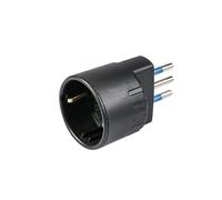 Poly Pool Adattatore Tipo L Nero 250v 10a - Modello Pp0433.1x Per Prese Italiane