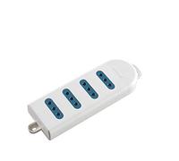 Poly Pool PP0400X Quadruple Prise 10A 2P+T, Blanc