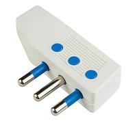 POLY POOL - PP0414X Fiche Gain de Place Avec Broches Orientables 16A 2P+T - Fiche Gain de Place Sortie Câble à 90° - Fiche Spaziozero avec Serre-Câble Isolant à Vis