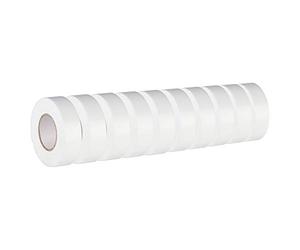 Poly Pool PP0517.10 10 rouleaux de ruban isolant 19 x 25 mm Blanc