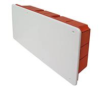 POLY POOL - PP0591 Boîte de jonction à encastrement avec couvercle - Boîte électrique rectangulaire murale - Boîte de jonction avec vis de fixation du couvercle Made in Italy
