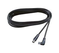 Poly Pool PP0622S PP0622.1S Câble coaxial TV-Antenne, Axial et Fiche 90° Ø Mâle Diamètre 9,5 mm, 5 mètres, Noir, Plastique