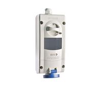 Poly Pool PP0735 Prise murale avec embouts Verrouillage et base porte-fus. IEC309 16A 2P+T 200÷250V~