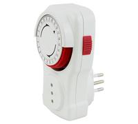 POLY POOL - PP1408XAM Programmateur Quotidien 250V Minuterie Programmable pour Prise Électrique Temporisée Minuterie Prise Électrique avec Cycle Quotidien Blanc