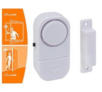 Poly Pool PP1440 Détecteur de présence Paire de capteurs magnétiques alarme pour portes et fenêtres à batterie blanche, plastique