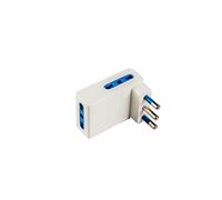 Poly Pool PP2352 Adaptateur gain de place triple fiche 16 A 3 prises bivalentes hors ASSE, blanc