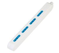 Poly Pool PP2420X Multiple SPACIOZERO Prise sans Câble avec 4 Prises 10 À Faible Encombrement Blanc (Petites Prises 10 A)