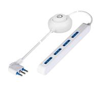 Poly Pool PP2523 Multipresa 4 Prese Tipo L con Protezione Sovraccarico Bianco 2m