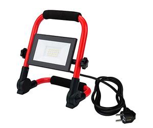 POLY POOL - PP3139 Projecteur LED d'extérieur portable 20W 2000LM - Projecteur LED d'extérieur étanche avec pied et poignée - Câble de 2m - Projecteur LED d'extérieur pour garage, chantier et camping