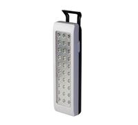 POLY POOL - PP3305AM Lampe d'urgence rechargeable 30 LED 150 lumens, lumière d'urgence sans fil 230 V, lampe d'urgence LED automatique pour la maison et le camping, couleur blanc et noir