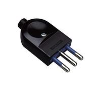 Poly Pool Prise 10 A 2 p+T, Sortie câble d'aide, serre-câble isolant à vis, noir