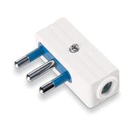 POLY POOL Prise Salvaspazio 16a 2p+T, Sortie câble à 90°, serre-câble isolant à vis Blanc