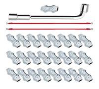 Poly Rope Connector, Wires Splicer, M5 Electric Joiner Clip,2x0.6 Inch, Long Lasting, Rust Resistant Fastener Tool, Compact Lightweight for Livestock Fence, Ranch Field Use