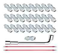 Poly Rope Connectors - 2x0.6in Electric Poly Rope Connectors | Electric Fence Connection Tool | Wires Splicer Polyrope Ropes Tool Connector for Livestock Agricultural Fencing Wires