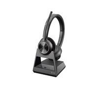 Poly Savi 7320-M Office - 7300 Office Series - micro-casque - sur-oreille - DECT - sans fil - noir - Certifié pour Microsoft Teams